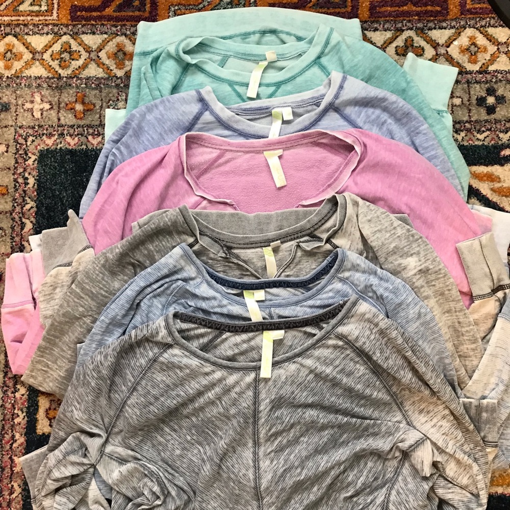 Green Tea lot of 6 pullover sweater mineral wash